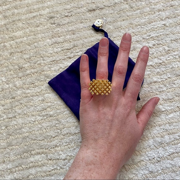 NWT Tory Burch gold spiked statement ring - Picture 7 of 10
